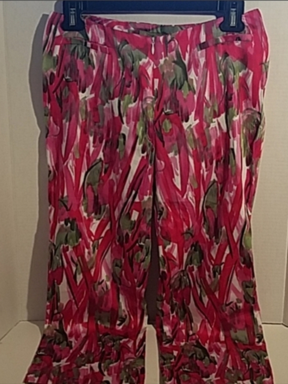 Milly Pink Abstract Print Capri Pants Size 4